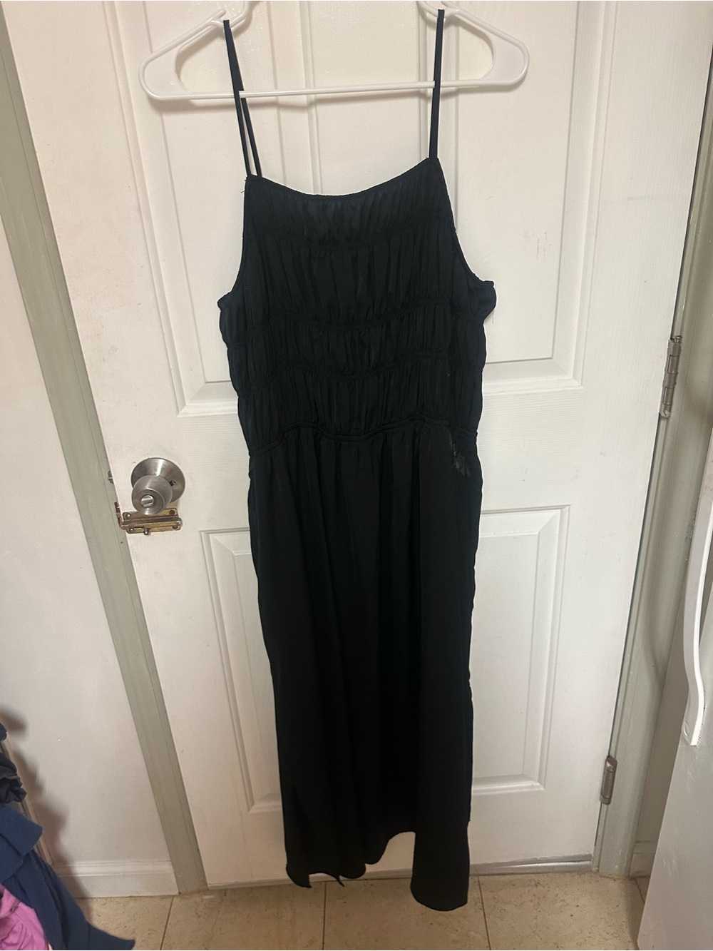 GAP Black Spaghetti-Strap Maxi Dress - Classic Women's Maxi Dress
